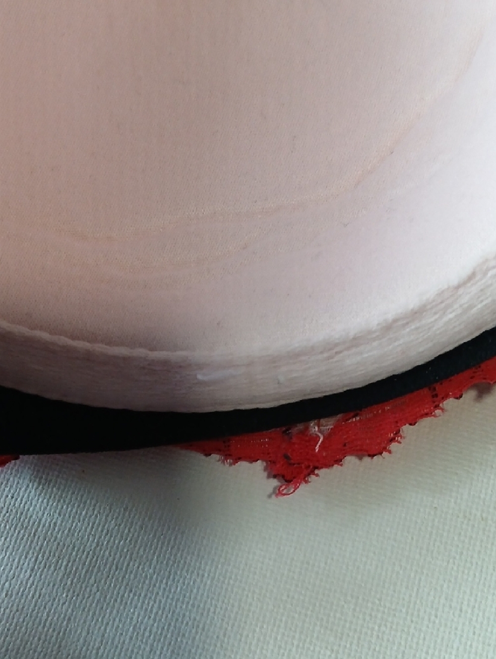Victoria's Secret Pink, Red, & Black Sexy Dream Angels Lined Demi Faux Lace Bra - Picture 11 of 16